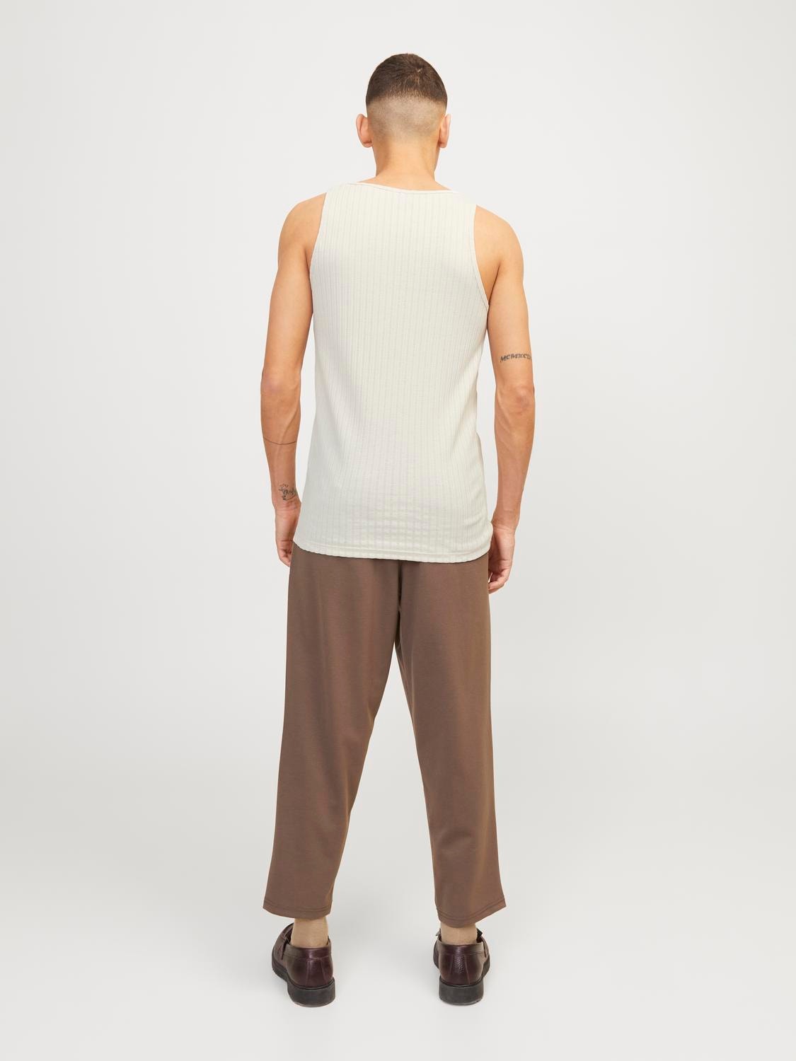 Jack & Jones Plain Crew neck Tank top -Moonbeam - 12255378