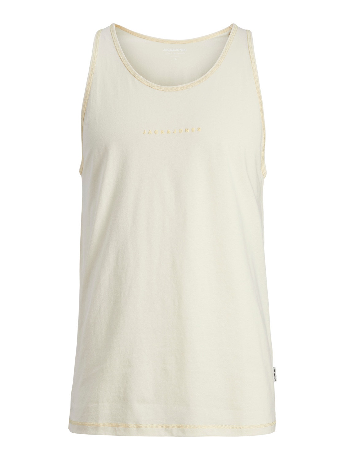 Jack & Jones Bedrukt Ronde hals Tank top -Buttercream - 12255383