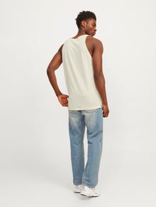 Jack & Jones Printed Crew neck Tank top -Buttercream - 12255383