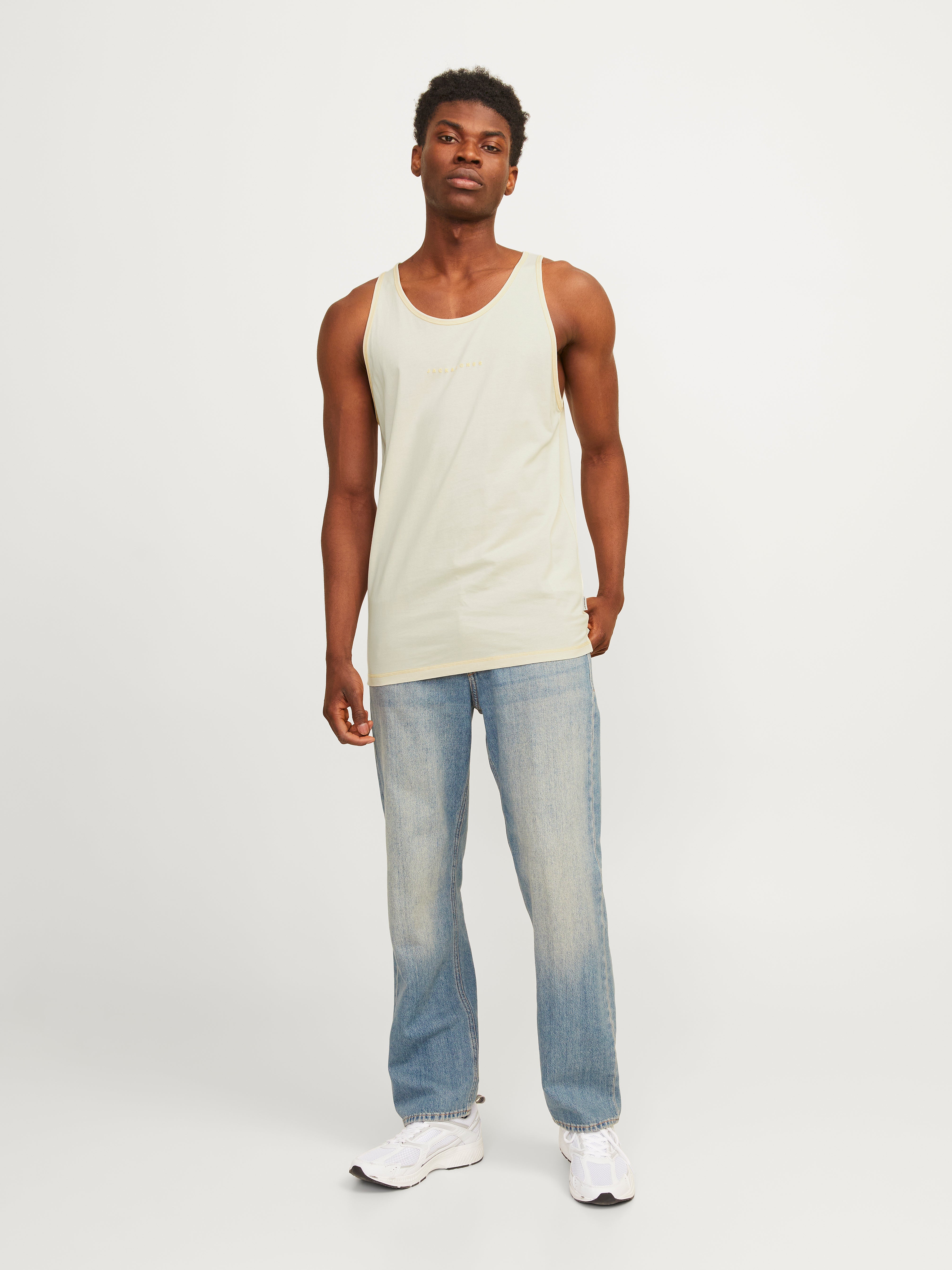 Gedruckt Rundhals Tanktop