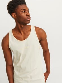 Jack & Jones Gedrukt Ronde hals Tank top -Buttercream - 12255383