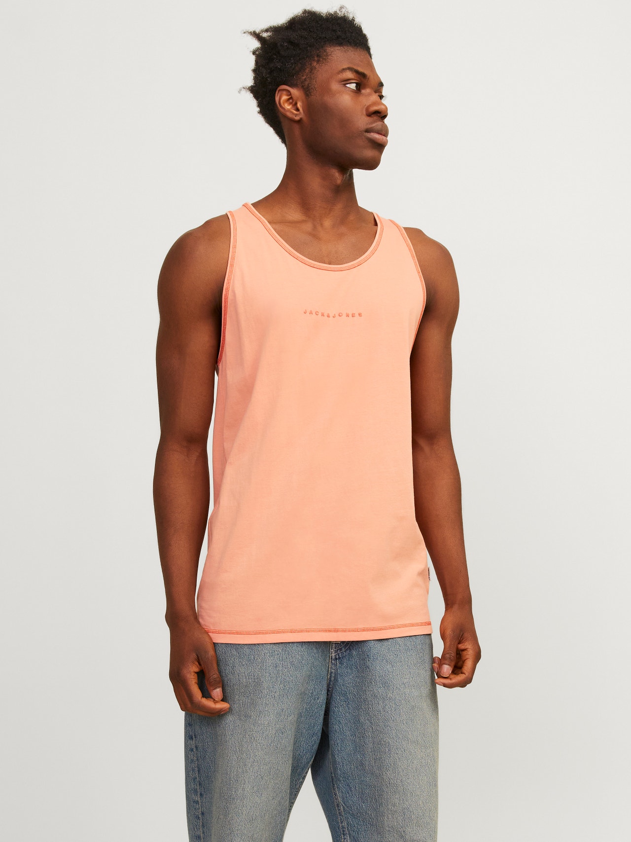 Jack & Jones Bedrukt Ronde hals Tank top -Canyon Sunset - 12255383