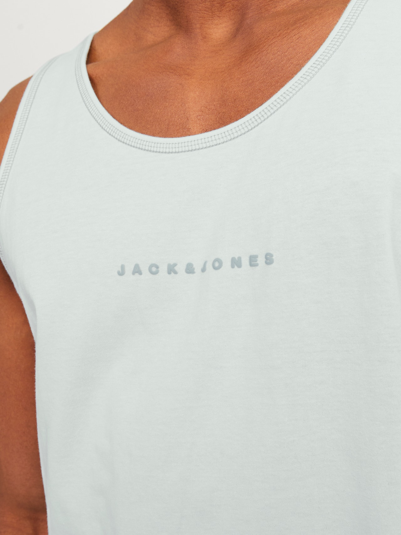 Jack & Jones Printet Crew neck Tanktop -Skylight - 12255383
