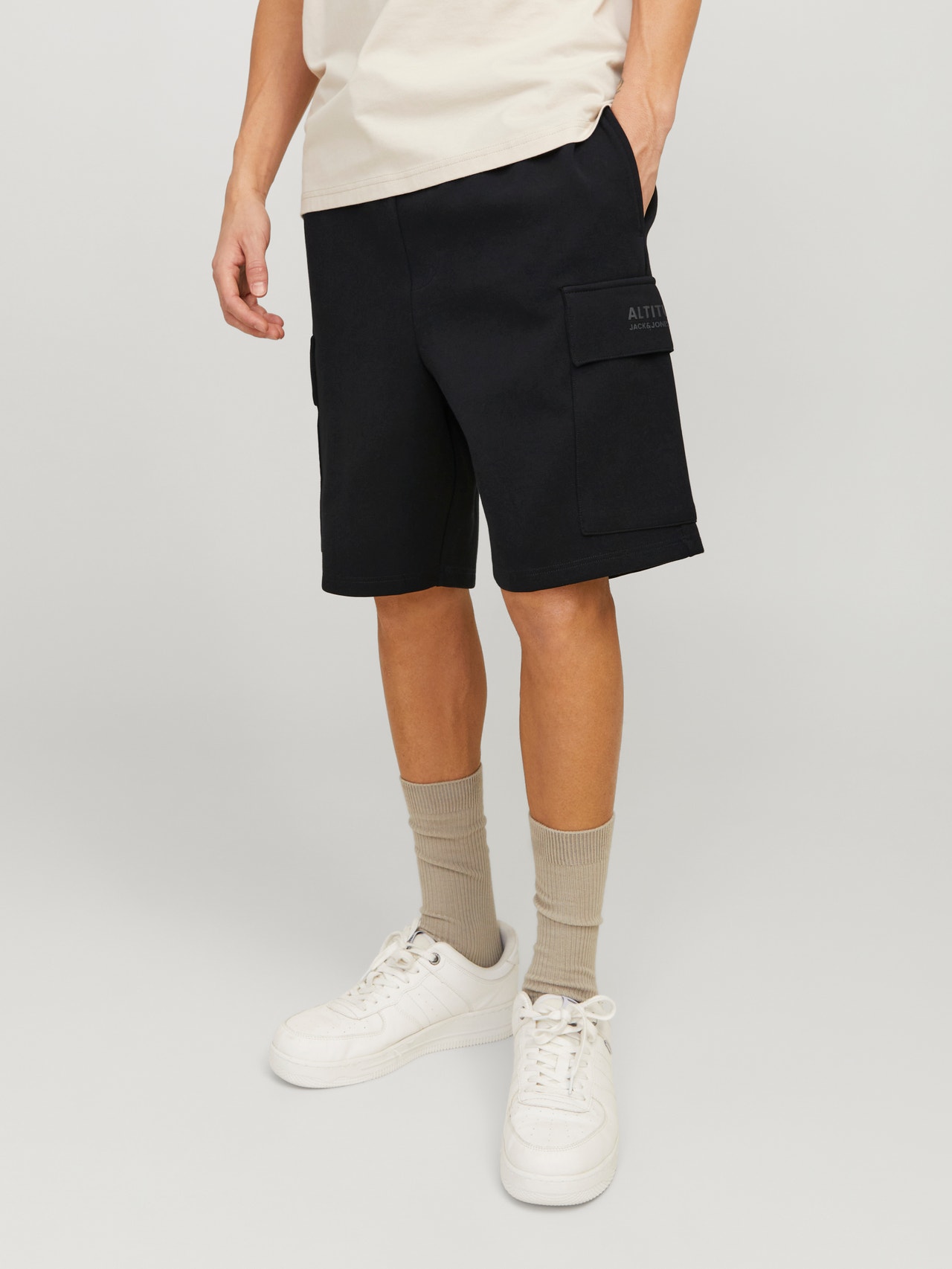 Jack & Jones Relaxed Fit Collegeshortsit -Black - 12255386