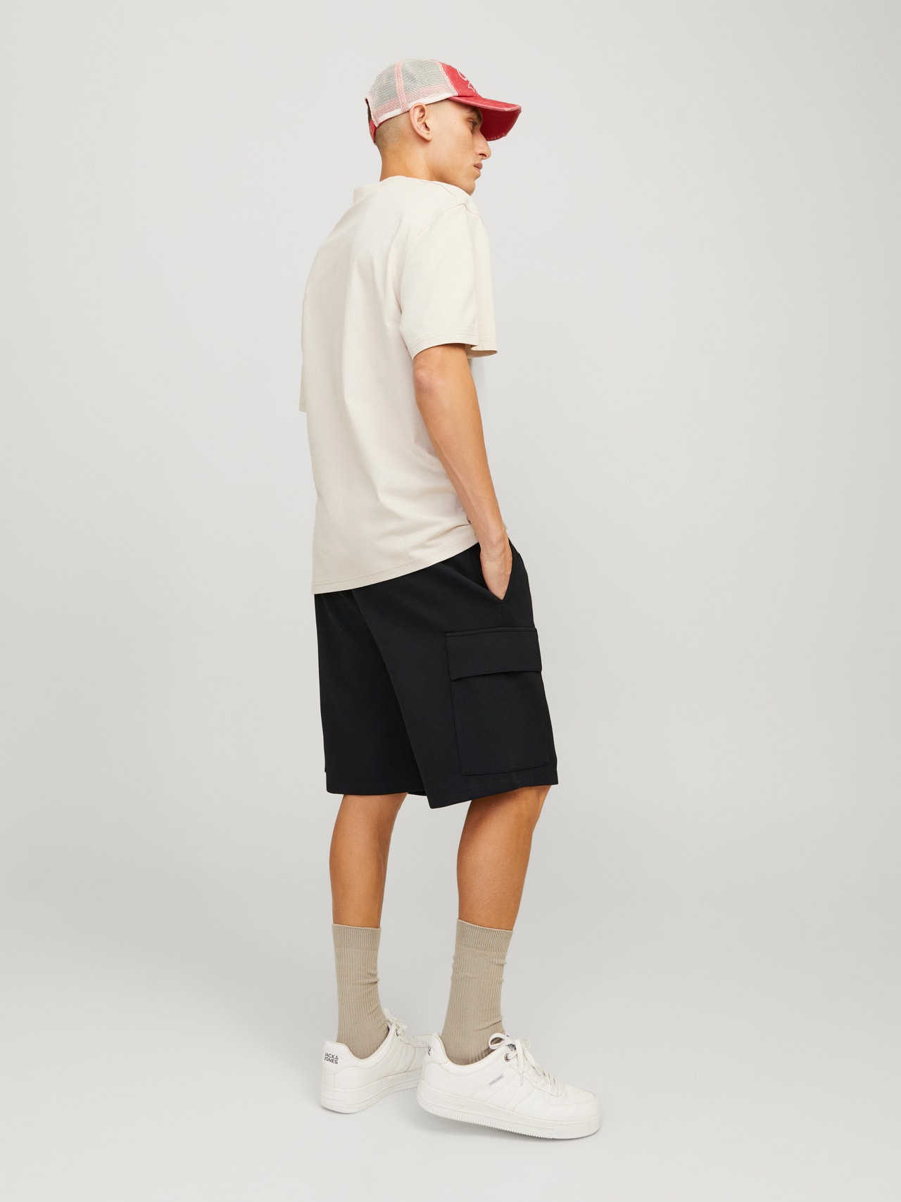 Jack & Jones Relaxed Fit Prakaito šortai -Black - 12255386