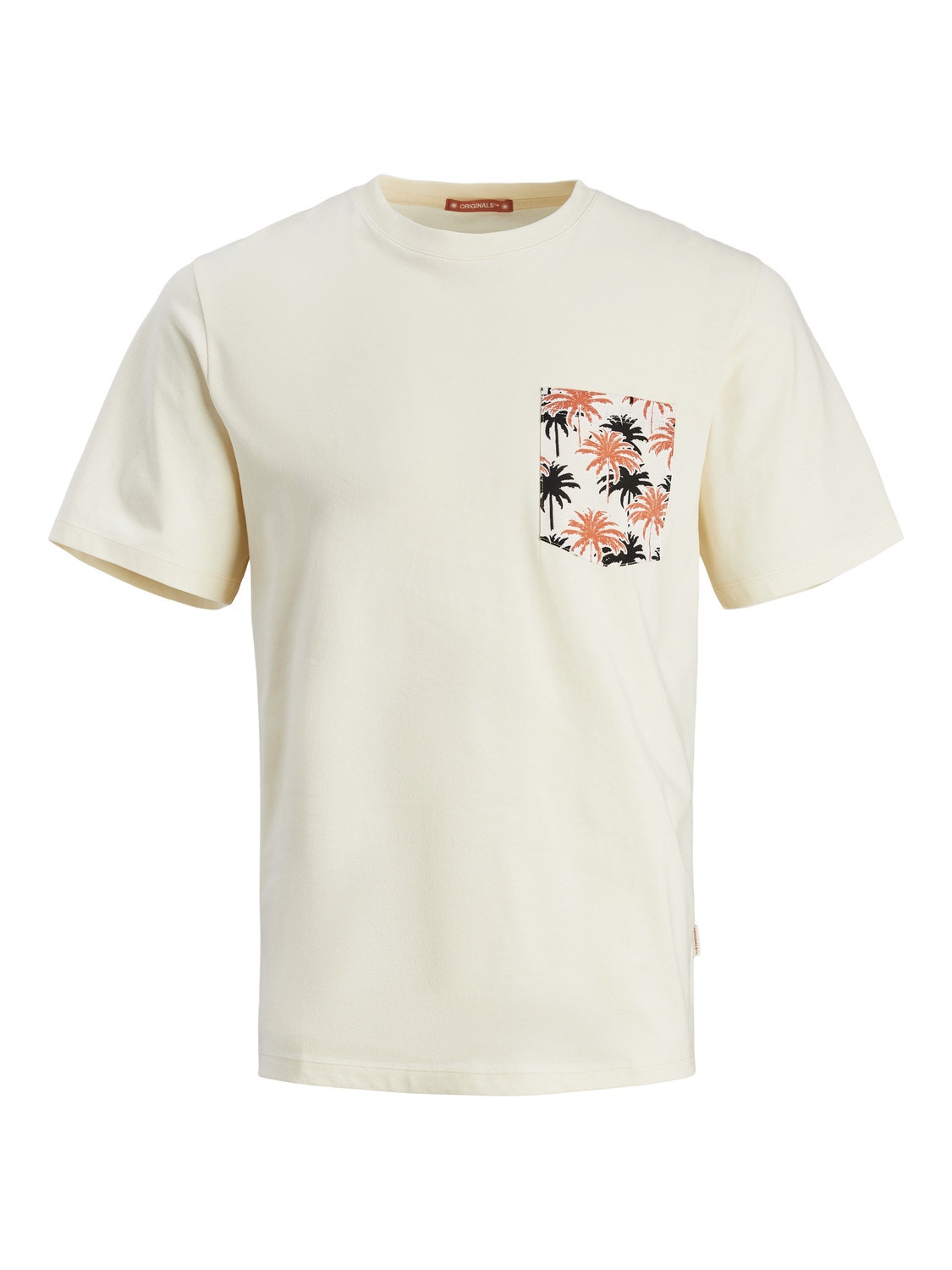 Jack & Jones Tryck Rundringning T-shirt -Buttercream - 12255388