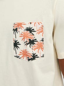 Jack & Jones T-shirt Estampar Decote Redondo -Buttercream - 12255388