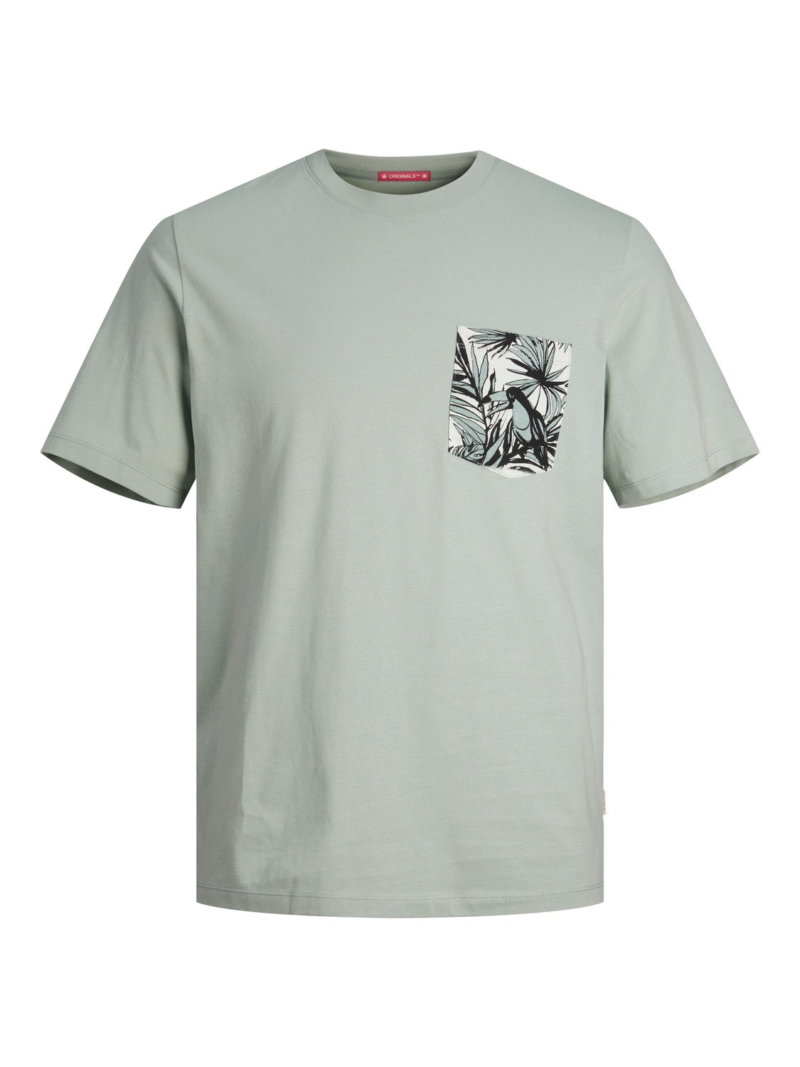 Jack & Jones Printet Crew neck T-shirt -Gray Mist - 12255388