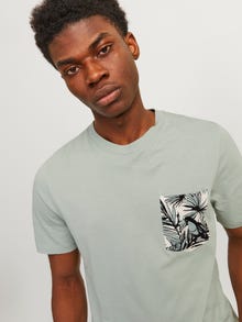 Jack & Jones T-shirt Estampar Decote Redondo -Gray Mist - 12255388