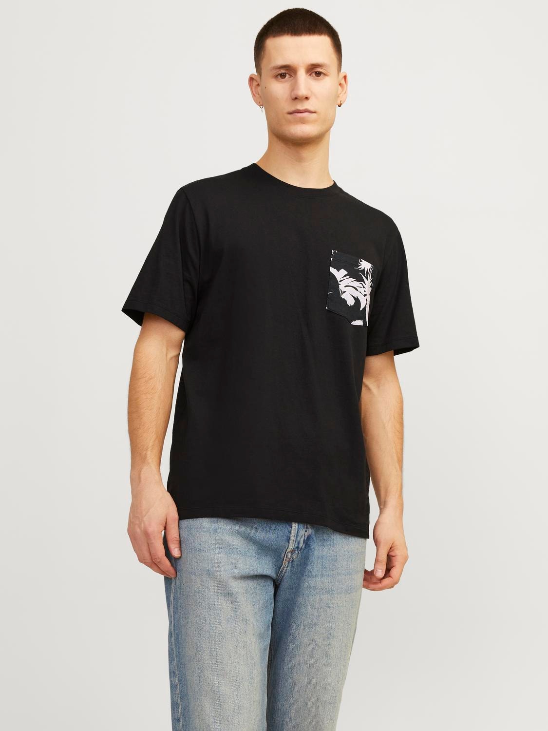 Jack & Jones Tryck Rundringning T-shirt -Black - 12255388