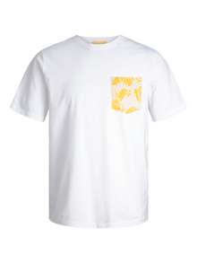 Jack & Jones Potištěný Kruhový výstřih Tričko -Bright White - 12255388