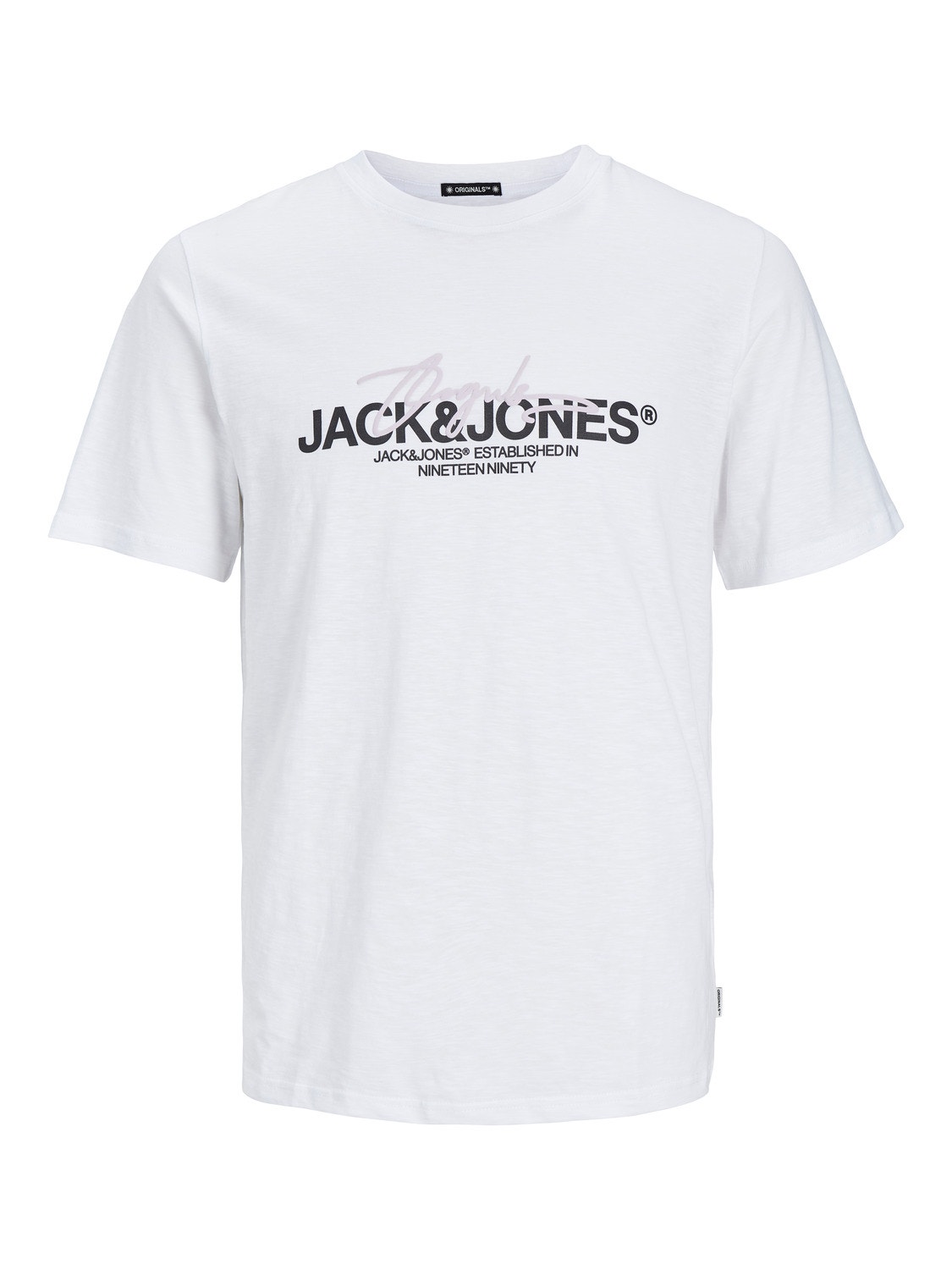 Jack & Jones Printet Crew neck T-shirt -Bright White - 12255452