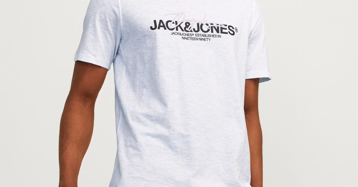 Printed Crew neck T-shirt | White | Jack & Jones®