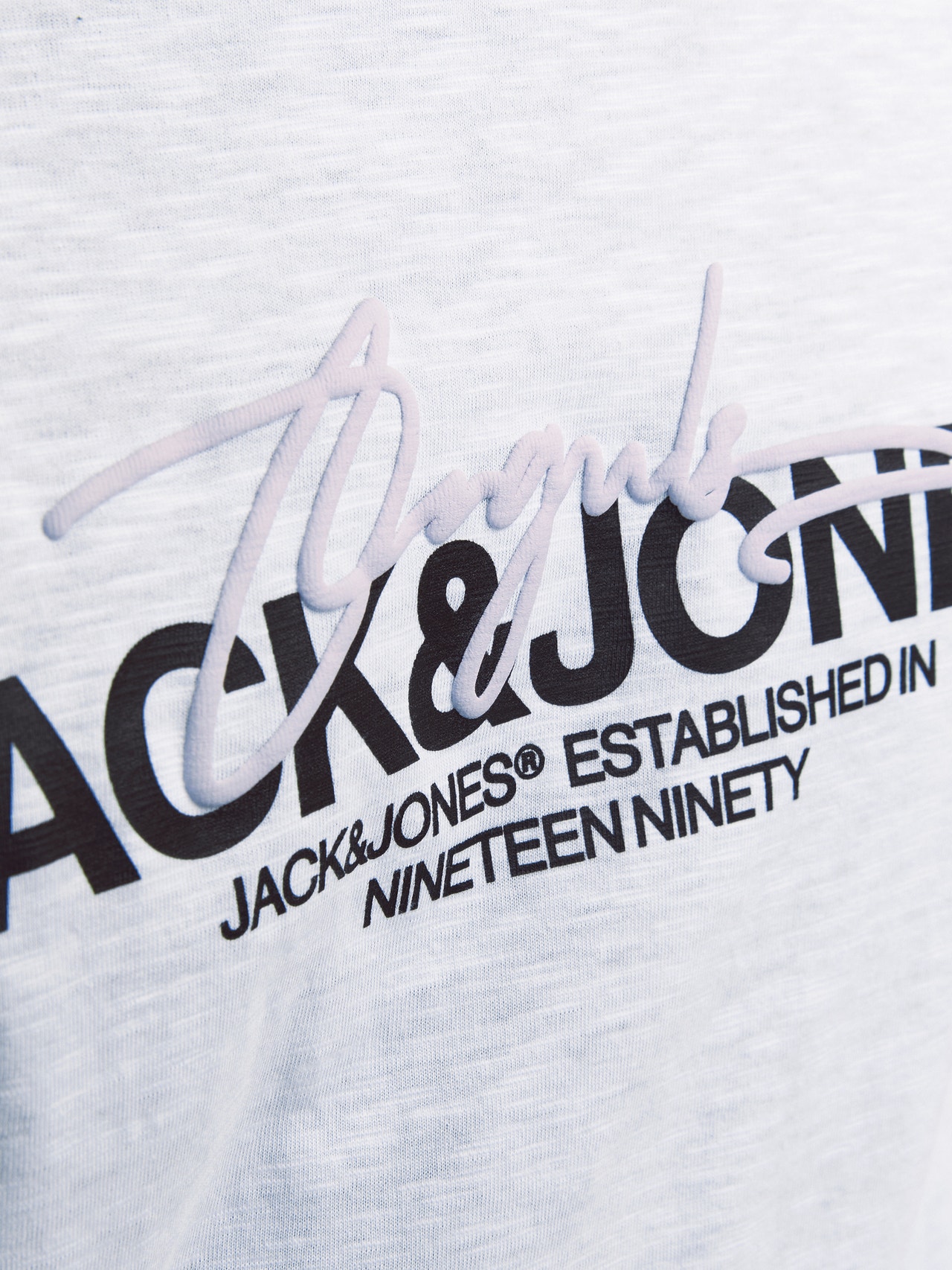 Jack & Jones Potištěný Kruhový výstřih Tričko -Bright White - 12255452
