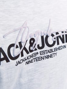 Jack & Jones Trükitud Ümmargune kaelus T-särk -Bright White - 12255452