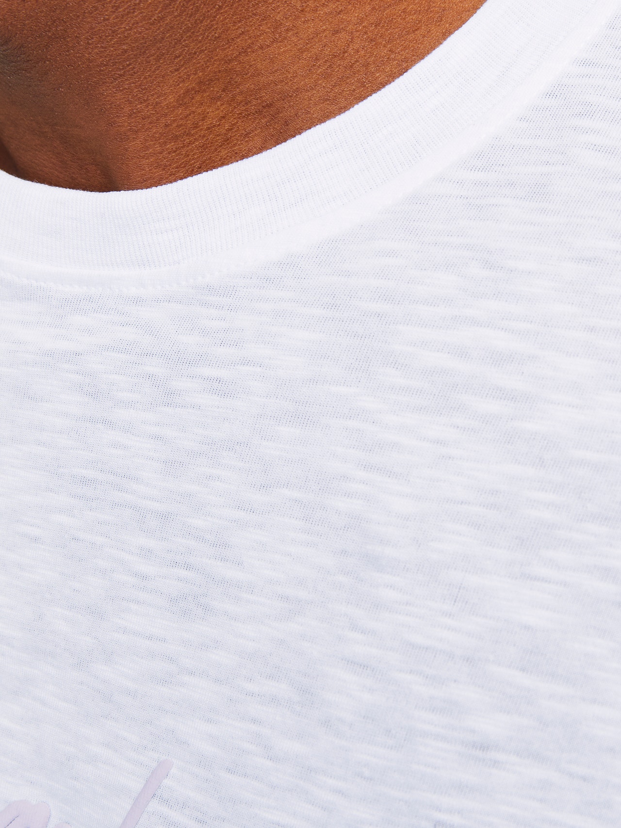 Jack & Jones Tryck Rundringning T-shirt -Bright White - 12255452
