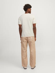 Jack & Jones Nyomott mintás Környak Trikó -Buttercream - 12255452