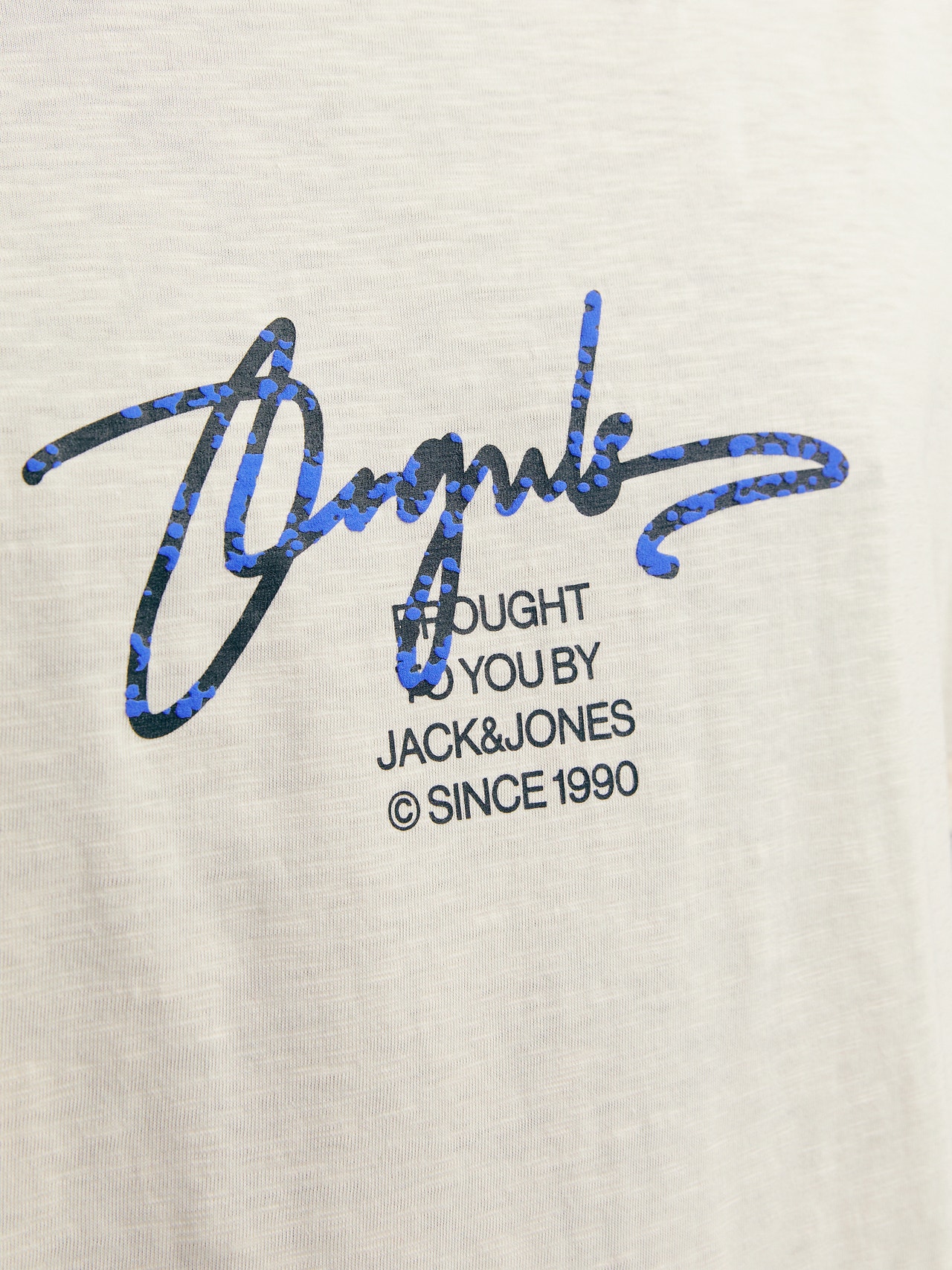 Jack & Jones Nadruk Okrągły dekolt T-shirt -Buttercream - 12255452