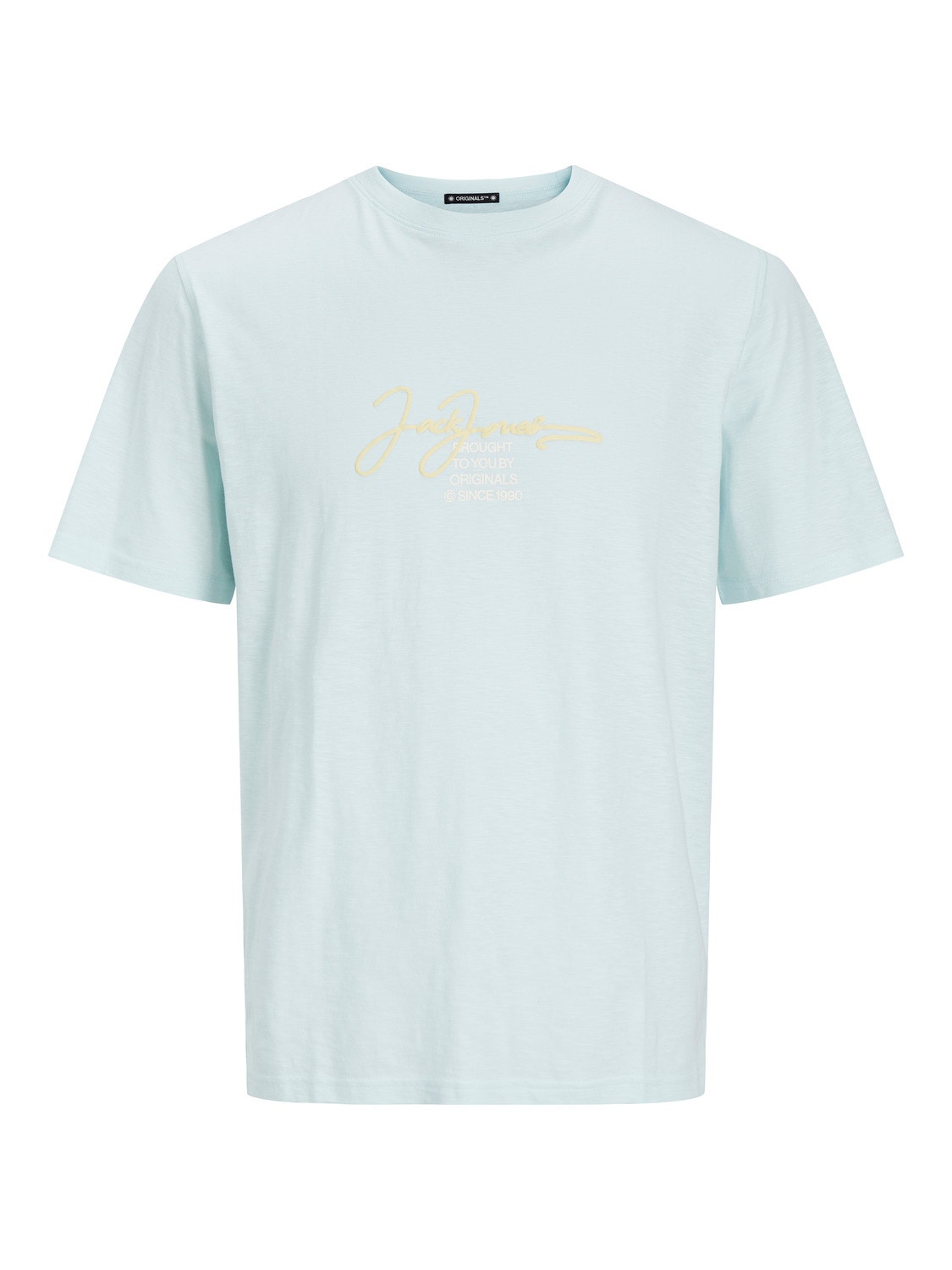 Jack & Jones Printet Crew neck T-shirt -Skylight - 12255452