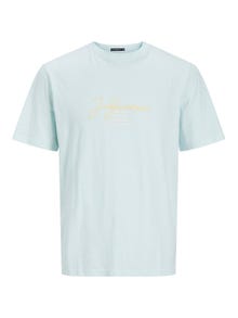 Jack & Jones Tryck Rundringning T-shirt -Skylight - 12255452