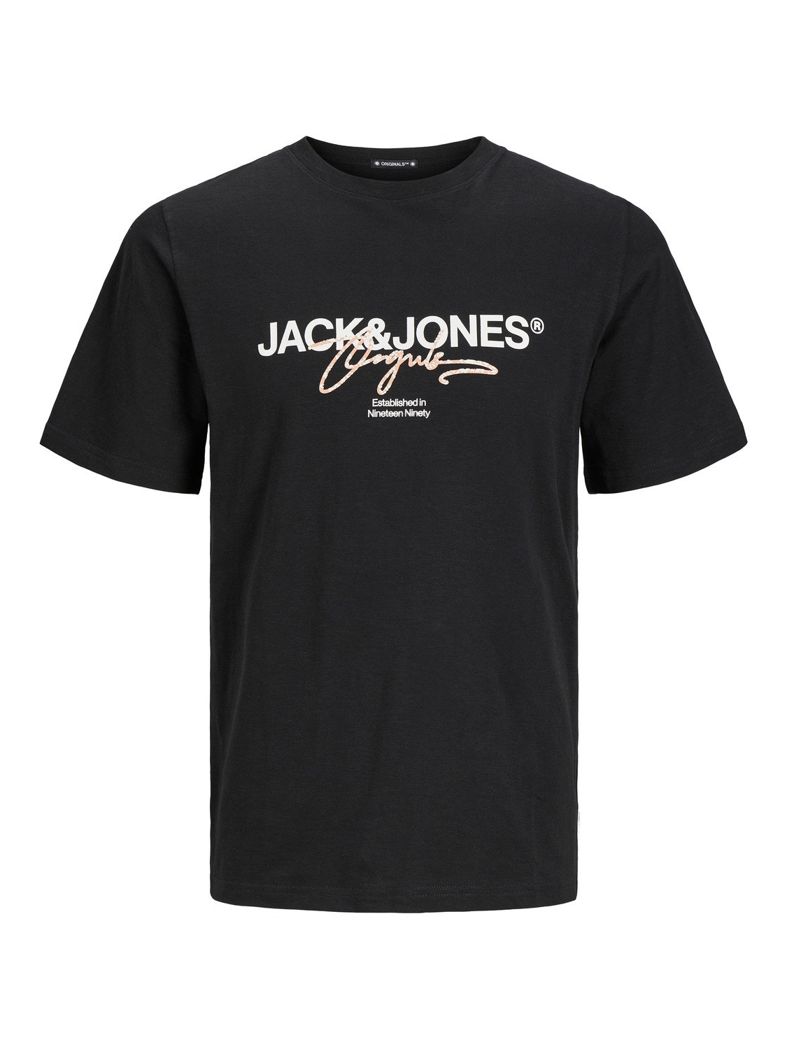 Jack & Jones Spausdintas raštas Apskritas kaklas Marškinėliai -Black - 12255452