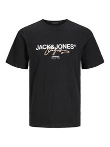 Jack & Jones T-shirt Stampato Girocollo -Black - 12255452
