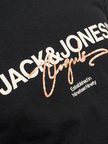 Jack & Jones Printed Crew Neck T-shirt -Black - 12255452