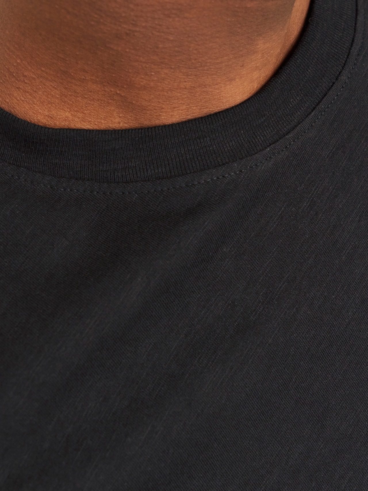 Jack & Jones Printed Crew neck T-shirt -Black - 12255452