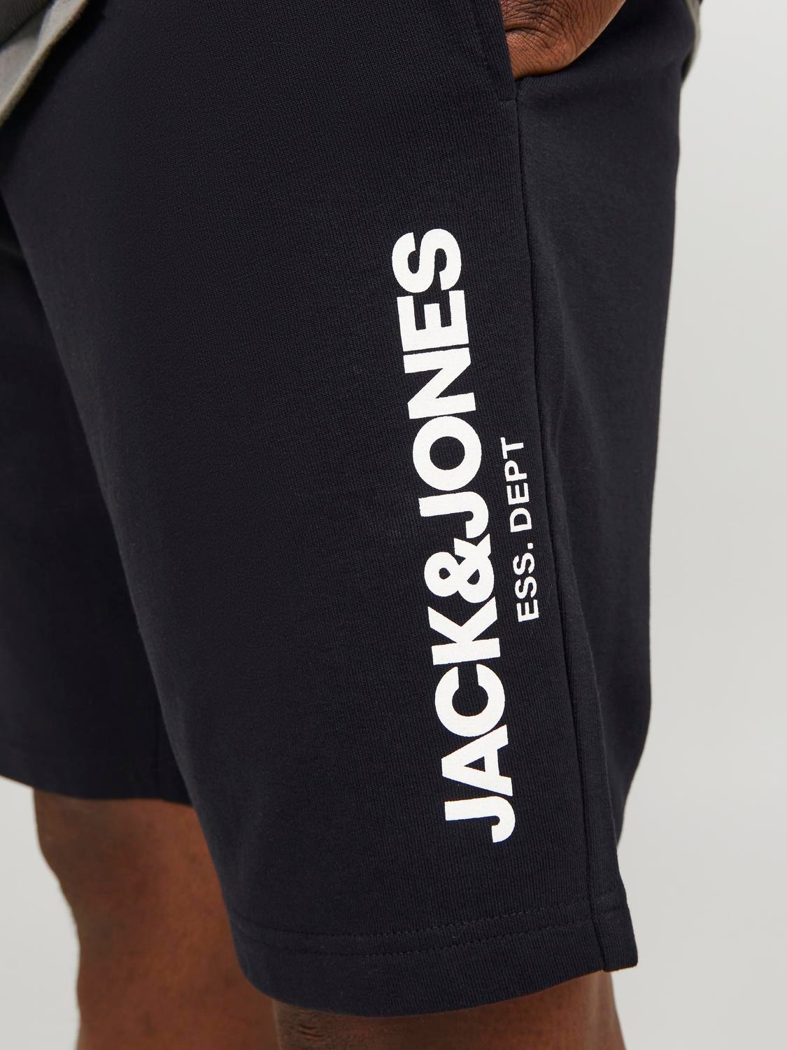 Jack & Jones Plus Size Regular Fit Sweatstof shorts -Black - 12255497