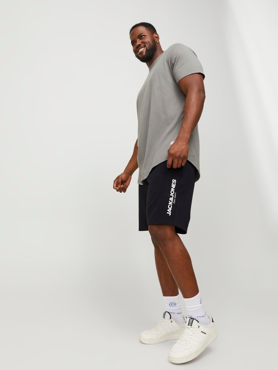 Jack & Jones Plus Size Regular Fit Sweat shorts -Black - 12255497