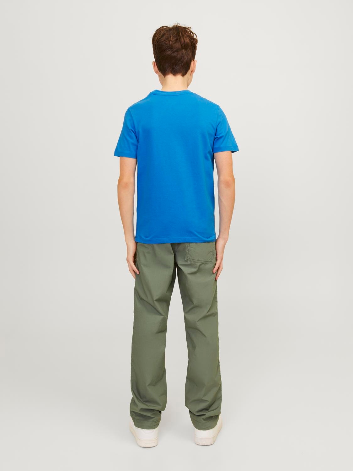 Jack & Jones Printed T-shirt For boys -French Blue - 12255503