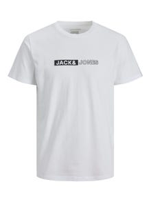 Jack & Jones Printet T-shirt Til drenge -White - 12255503