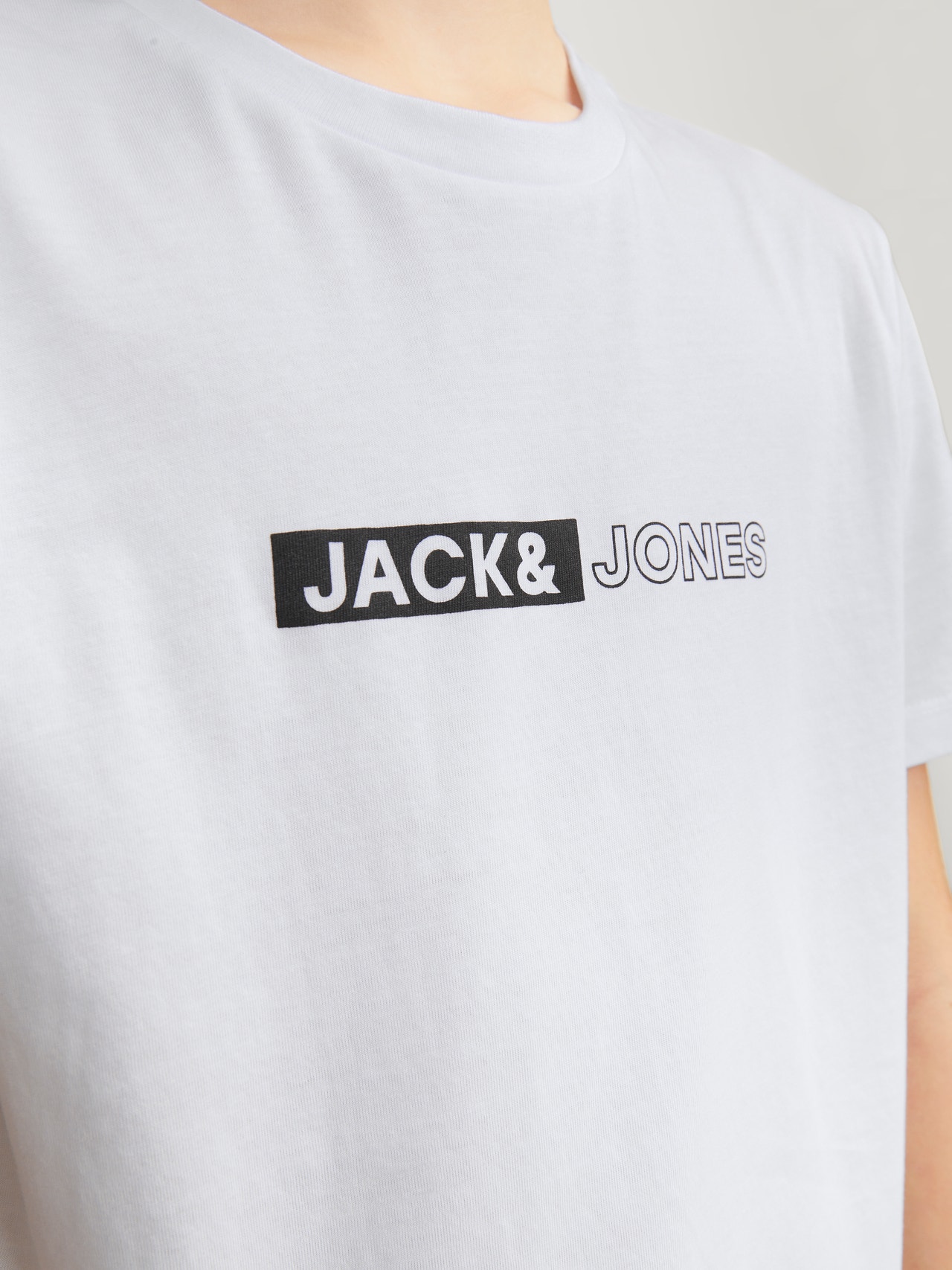 Jack & Jones Gedrukt T-shirt Voor jongens -White - 12255503