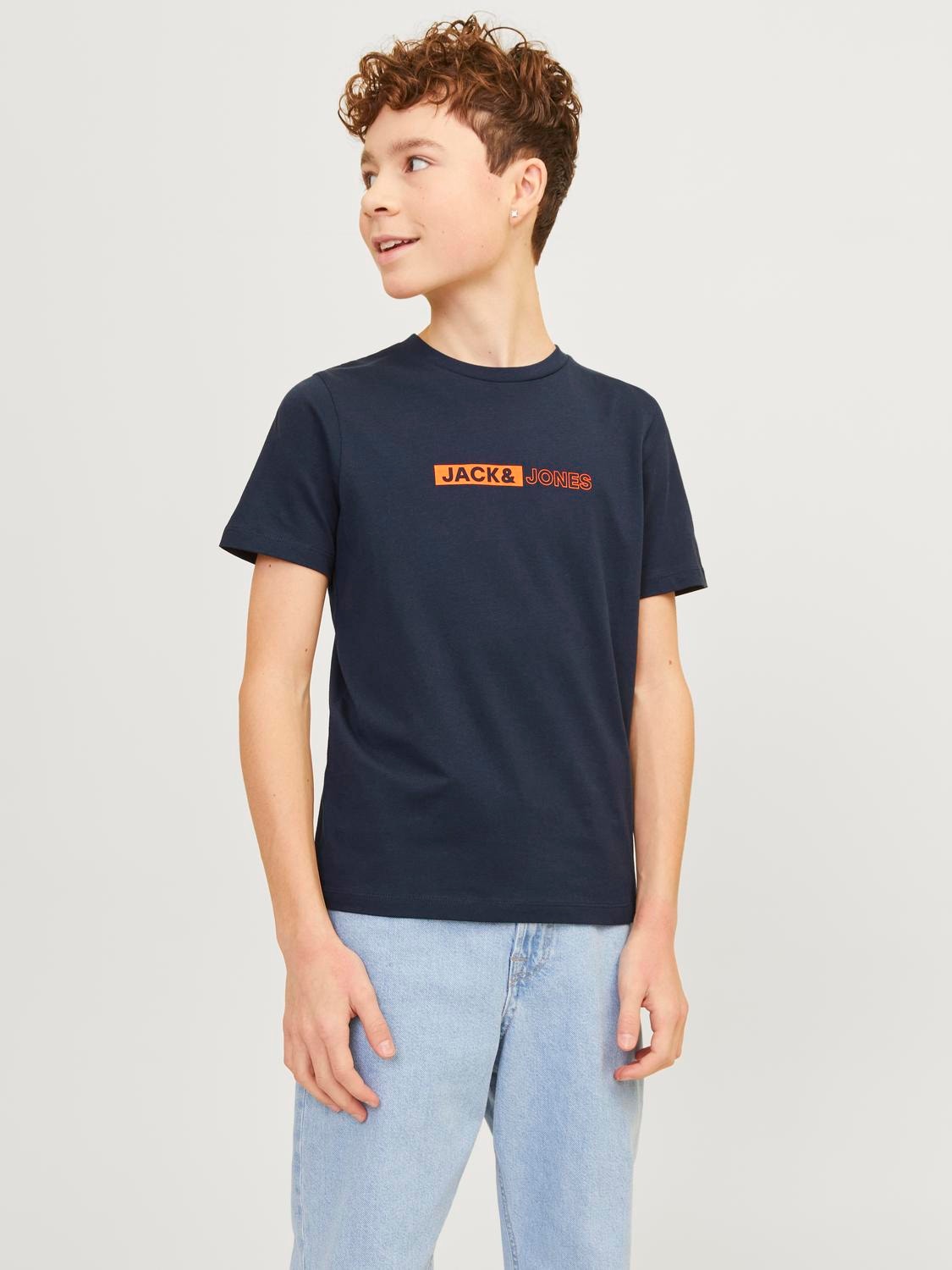 Jack & Jones Bedrukt T-shirt Voor jongens -Sky Captain - 12255503