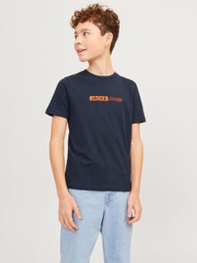 Jack & Jones Nadruk T-shirt Dla chłopców -Sky Captain - 12255503