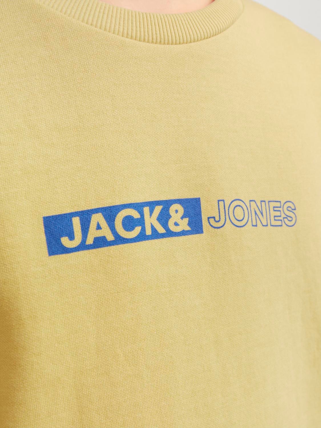 Jack & Jones Printed Crew neck Sweatshirt For boys -Jojoba - 12255504