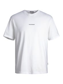 Jack & Jones Nyomott mintás Környak Trikó -Bright White - 12255525