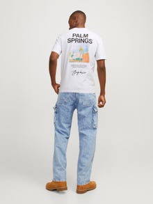 Jack & Jones Nyomott mintás Környak Trikó -Bright White - 12255525