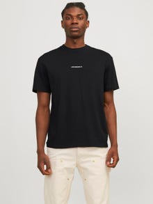 Jack & Jones T-shirt Estampar Decote Redondo -Black - 12255525