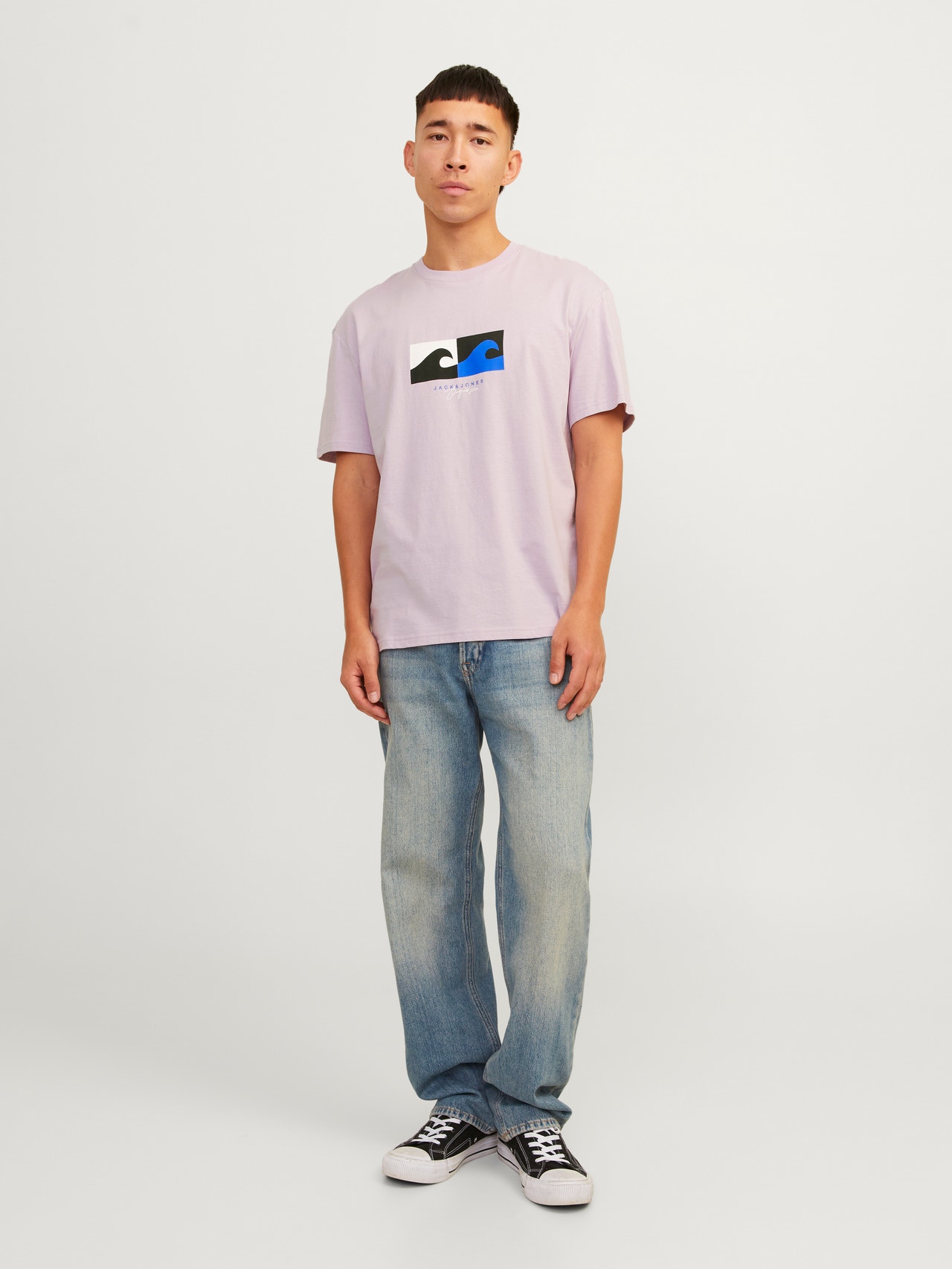Jack & Jones T-shirt Estampar Decote Redondo -Lavender Frost - 12255569