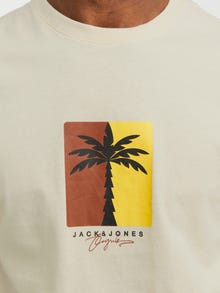 Jack & Jones Gedrukt Ronde hals T-shirt -Buttercream - 12255569