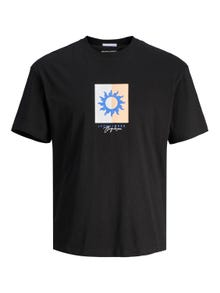Jack & Jones Nadruk Okrągły dekolt T-shirt -Black - 12255569