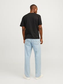 Jack & Jones Nyomott mintás Környak Trikó -Black - 12255569