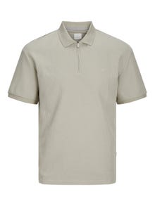 Jack & Jones Einfarbig Polo T-shirt -Abbey Stone - 12255578