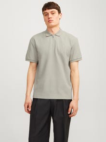 Jack & Jones Bez vzoru Polo límec Tričko -Abbey Stone - 12255578