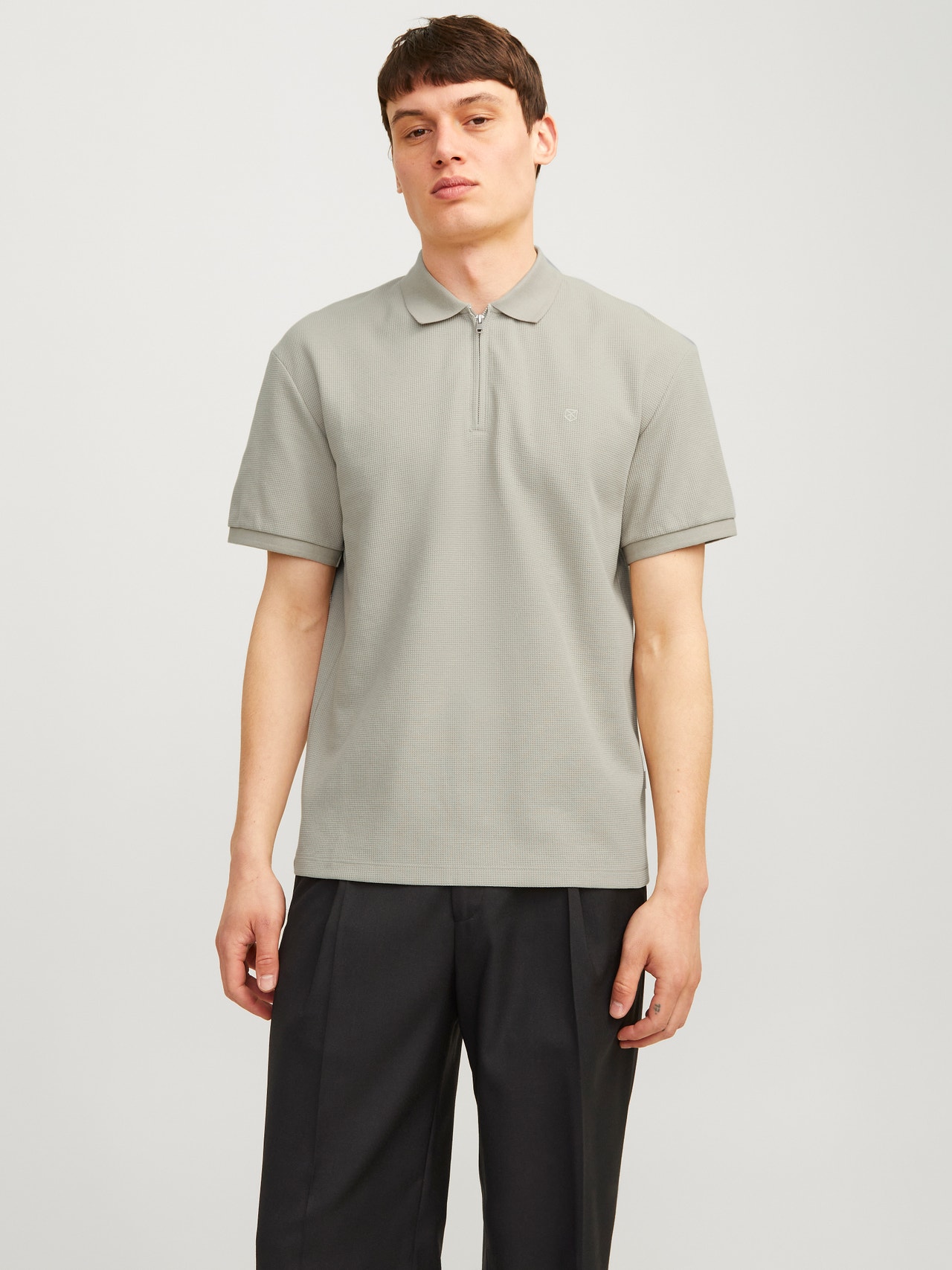 Jack & Jones Plain Polo T-shirt -Abbey Stone - 12255578