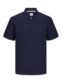 Jack & Jones Ensfarvet Polo T-shirt -Night Sky - 12255578