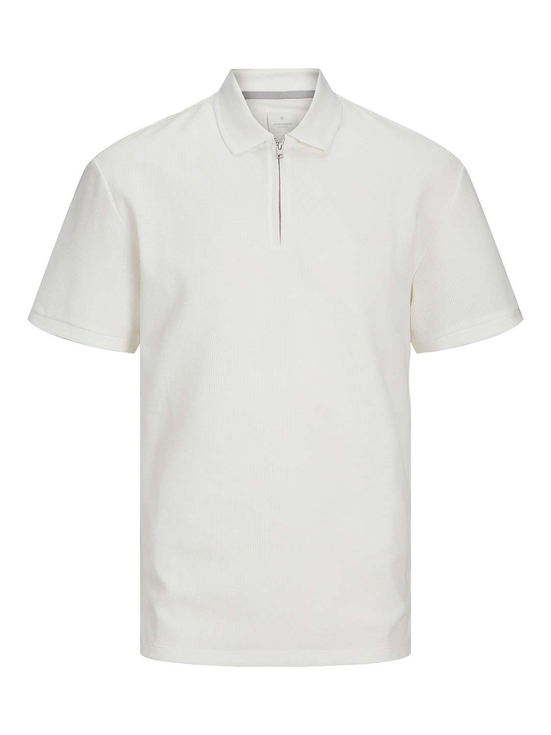 Jack & Jones Enfärgat Polo T-shirt -Cloud Dancer - 12255578