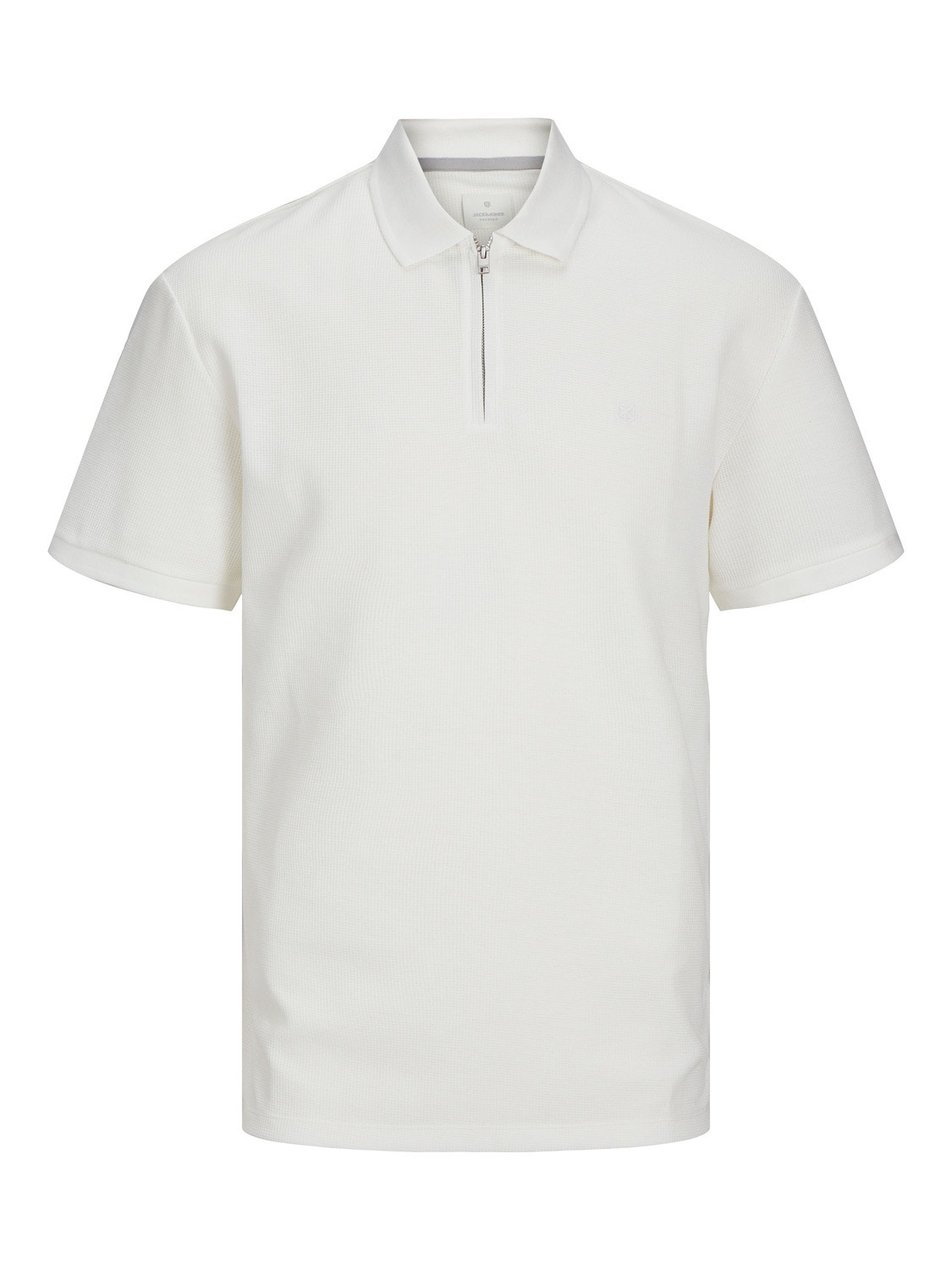 Jack & Jones Ensfarvet Polo T-shirt -Cloud Dancer - 12255578