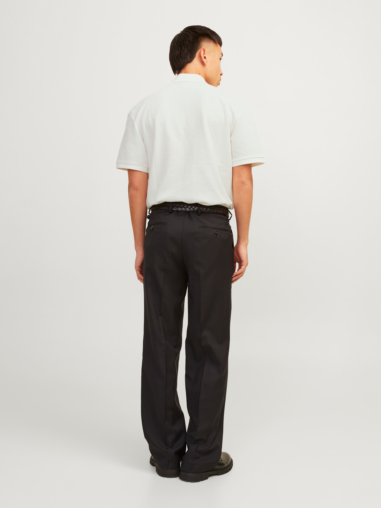 Jack & Jones Yksivärinen Polo T-paita -Cloud Dancer - 12255578